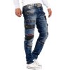 Cipo & Baxx straight fit Jeans Herren Stonewashed CD586 Blue W34/L32