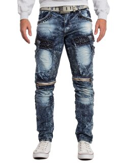 Cipo & Baxx regular fit Jeans Herren Stonewashed CD494 Blue W30/L34