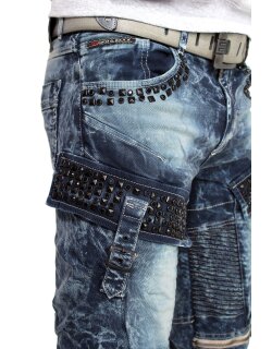 Cipo & Baxx regular fit Jeans Herren Stonewashed CD494 Blue W30/L34