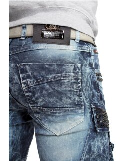 Cipo & Baxx regular fit Jeans Herren Stonewashed CD494 Blue W30/L34