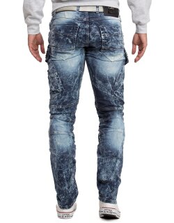 Cipo & Baxx regular fit Jeans Herren Stonewashed CD494 Blue W34/L34