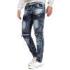 Cipo & Baxx regular fit Jeans Herren Stonewashed CD494 Blue W34/L34