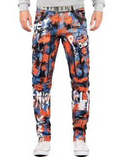 Cipo & Baxx regular fit Jeans Herren Stonewashed CD587 Blue W34/L32