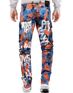 Cipo & Baxx regular fit Jeans Herren Stonewashed CD587 Blue W34/L32