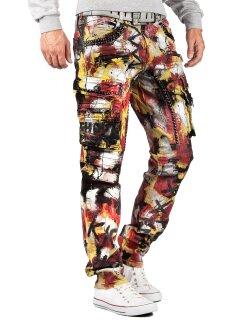 Cipo & Baxx regular fit Jeans Herren Stonewashed CD587 Red W40/L32