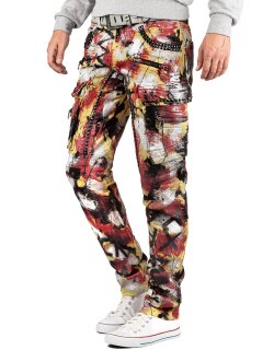 Cipo & Baxx regular fit Jeans Herren Stonewashed CD587 Red W40/L32