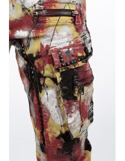 Cipo & Baxx regular fit Jeans Herren Stonewashed CD587 Red W40/L34