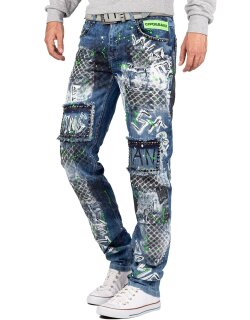Cipo & Baxx Regular Fit Jeans Herren Stonewashed  CD591 Blue W31/L32