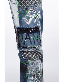 Cipo & Baxx Regular Fit Jeans Herren Stonewashed  CD591 Blue W31/L32