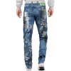 Cipo & Baxx Regular Fit Jeans Herren Stonewashed  CD591 Blue W31/L32