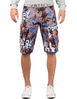 Cipo & Baxx regular fit Shorts Herren Mid Waist CK204 Blue W38