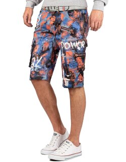 Cipo & Baxx regular fit Shorts Herren Mid Waist CK204 Blue W38