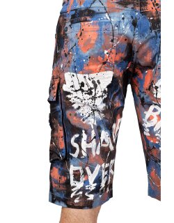 Cipo & Baxx regular fit Shorts Herren Mid Waist CK204 Blue W38
