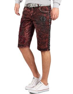 Cipo & Baxx Regular Fit Shorts Herren Ohne Waschung  CK207 Bordeaux W29