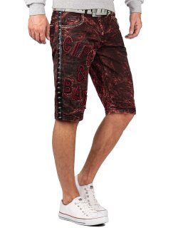 Cipo & Baxx regular fit Shorts Herren Mid Waist CK207 Bordeaux W34