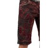Cipo & Baxx Regular Fit Shorts Herren Ohne Waschung  CK207 Bordeaux W34