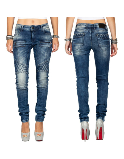 Cipo & Baxx Damen Jeans WD378 Blau W28/L32