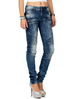 Cipo & Baxx Damen Jeans WD378 Blau W30/L34