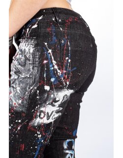 Cipo & Baxx Slim Fit Jeans Damen WD389 Black W27/L34