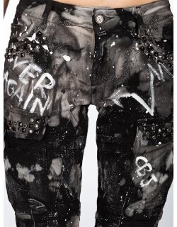 Cipo & Baxx Damen Jeans WD397 Schwarz W30/L32