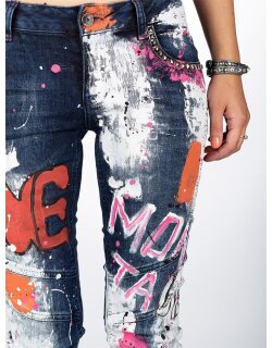 Cipo & Baxx Slim Fit Jeans Damen WD399 Blue W28/L32