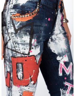 Cipo & Baxx Slim Fit Jeans Damen WD399 Blue W29/L32