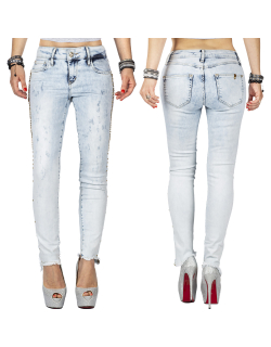 Cipo & Baxx Damen Jeans BA-WD408 Hellblau W30/L32