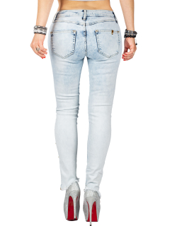 Cipo & Baxx Damen Jeans WD408 Hellblau W30/L32