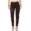 Cipo & Baxx Damen Jeans WD385 Bordeaux W25/L32