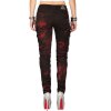 Cipo & Baxx Damen Jeans WD385 Bordeaux W25/L32