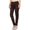 Cipo & Baxx Damen Jeans WD385 Bordeaux W25/L32