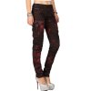 Cipo & Baxx Damen Jeans WD385 Bordeaux W25/L32