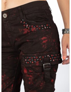 Cipo & Baxx Damen Jeans WD385 Bordeaux W28/L34