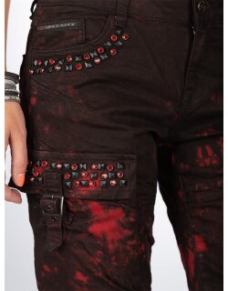 Cipo & Baxx Regular Fit Jeans Damen WD385 Bordeaux W28/L34