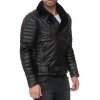 Reichstadt Herren Jacke Schwarz - RS008 PU - Black Zipper M