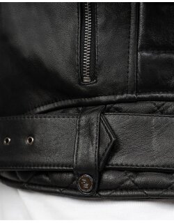 Reichstadt Slim Fit Echtlederjacke Herren Black Zipper RS008LUX Black M