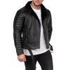 Reichstadt slim fit Echtlederjacke Herren Black Zipper Black M - RS008LUX