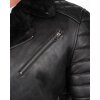 Reichstadt Slim Fit Echtlederjacke Herren Black Zipper RS008LUX Black M