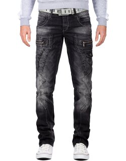 Cipo & Baxx Herren Jeans CD296 Schwarz W30/L32