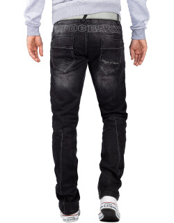 Cipo & Baxx Herren Jeans CD296 Schwarz W30/L32