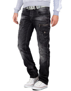 Cipo & Baxx Herren Jeans CD296 Schwarz W30/L32