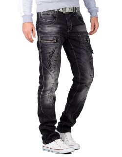 Cipo & Baxx Herren Jeans CD296 Schwarz W30/L32