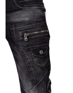 Cipo & Baxx Herren Jeans CD296 Schwarz W30/L32