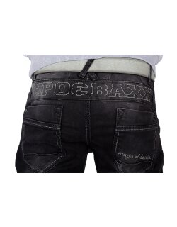 Cipo & Baxx Herren Jeans CD296 Schwarz W30/L32