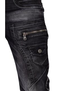 Cipo & Baxx Herren Jeans CD296 Schwarz W33/L32