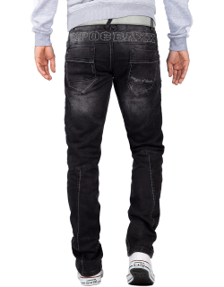 Cipo & Baxx Herren Jeans CD296 Schwarz W38/L32