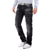 Cipo & Baxx Herren Jeans CD296 Schwarz W38/L32