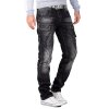 Cipo & Baxx Regular Fit Jeans Herren Stonewashed  CD296 Black W32/L34