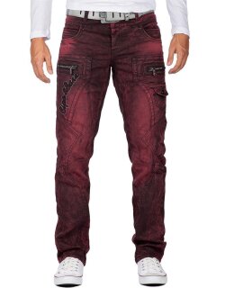 Cipo & Baxx Herren Jeans CD296 Bordeaux W40/L30