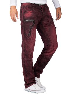 Cipo & Baxx Herren Jeans CD296 Bordeaux W40/L30